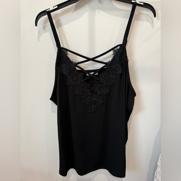 Maurices Tops - Maurices Black Lace Crisscross Strap Cami